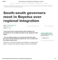  South-south governors meet